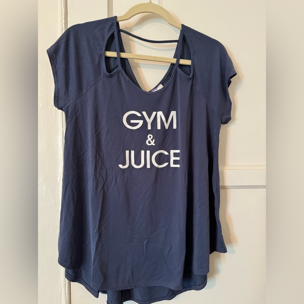 Alya Navy Blue Gym & Juice Tee